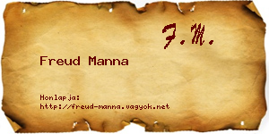 Freud Manna névjegykártya